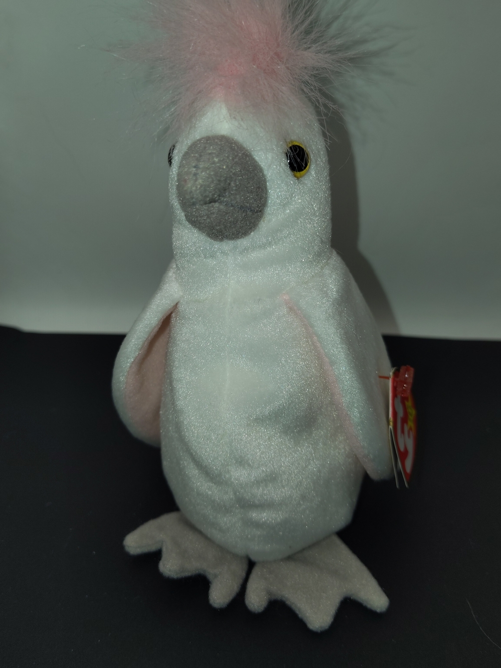 Beanie Baby Kuku the Cockatoo (1998) - 5th Gen/ PE P - Mint Cond RARE red Star